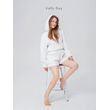 Костюм с шортами и кроп-худи (белый) рис.7