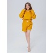 Костюм с шортами и кроп-худи (желтый) рис.3