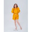 Костюм с шортами и кроп-худи (желтый) рис.6