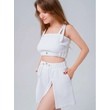 Костюм с шортами и топом (белый) рис.5