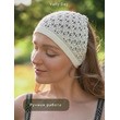 Вязаная Косынка ручной работы (молоко) рис.1